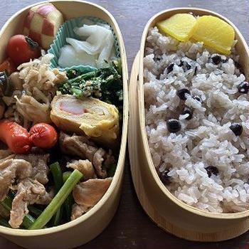 赤えんどうご飯トンスーシャ弁当
