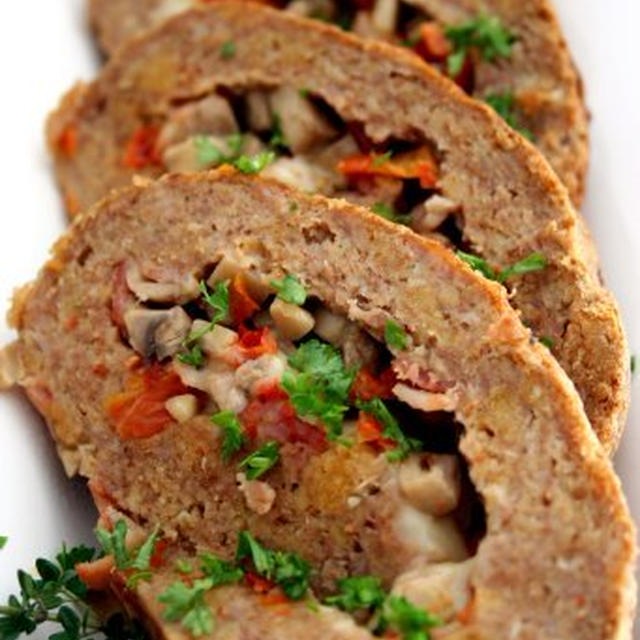 Rolled Turkey Loafイタリアン巻き巻きミートローフ