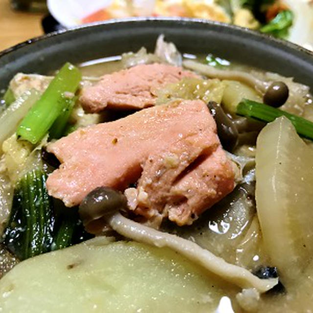 鮭の粕汁＆のんちゃんママの夕飯♪