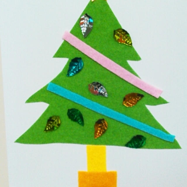 切って貼る☆子どもと作るクリスマスカード