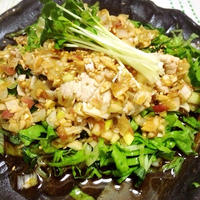 茹で豚の薬味ダレかけ