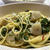 ホタテと大根葉・柚子胡椒のパスタ♪