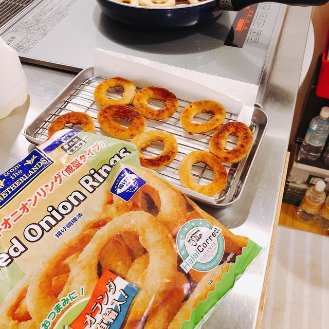 おうちごはん    業務スーパーで買ったオニオンリング