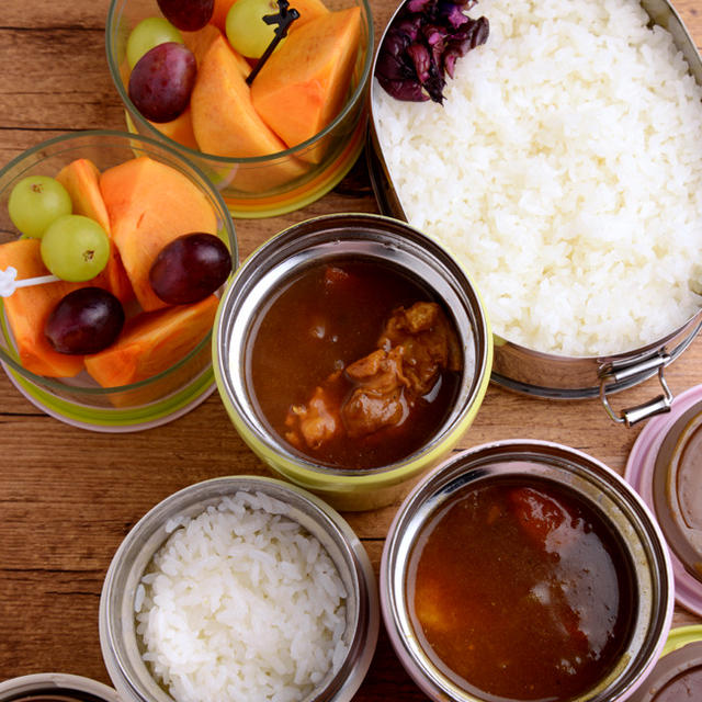 【今日のおべんと】カレー弁当（カレーがあってよかった･･･）