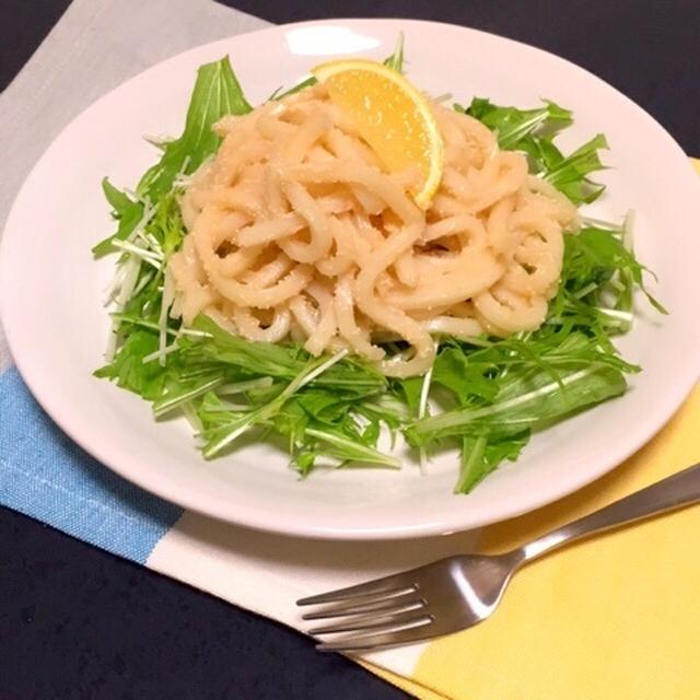 うどんでたらこパスタ☆茹で時間無しのスピードごはん