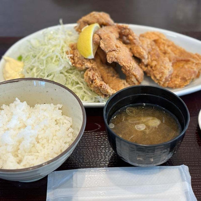 唐揚げ定食ハーフサイズがすごかった件。