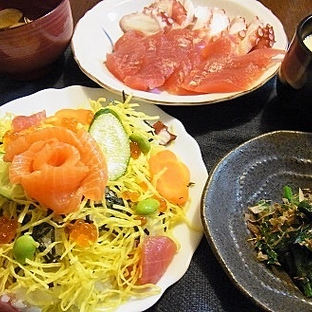 簡単デコちらし寿司でひな祭り♪
