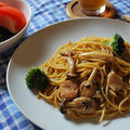 お箸でパスタを食べよう！きのこと鶏肉の柚子胡椒パスタ♪