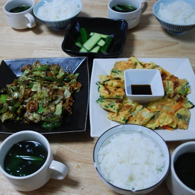 昨夜は回鍋肉やチヂミなど～！