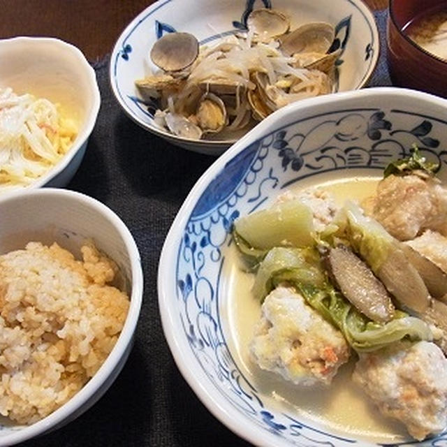 略奪　＆　白菜と肉団子の飛鳥鍋風煮物