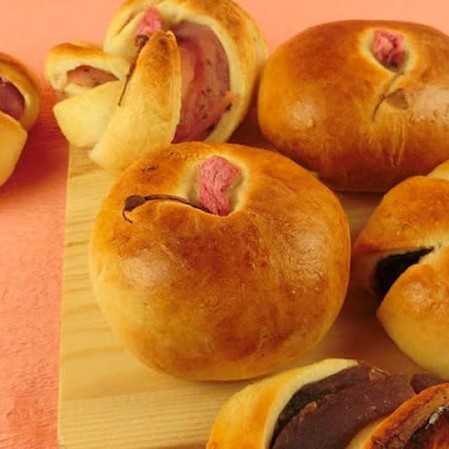 桜の塩漬け入り失敗しない桜あんぱんレシピ トースターでパン作り By ぎんもくさん レシピブログ 料理ブログのレシピ満載