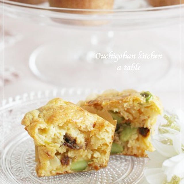 枝豆とドライトマトで 「初夏の味わいケークサレ」♪