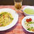 　キャベツとベーコンのパスタ&半額豆苗でポタージュ