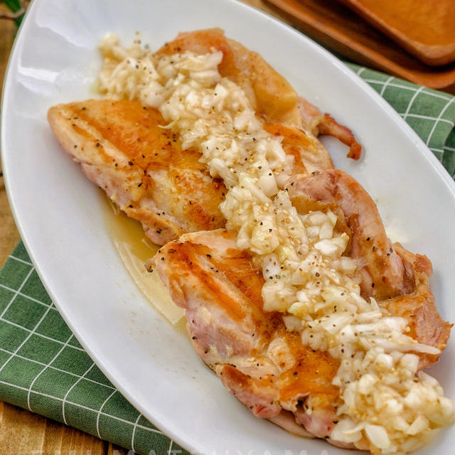 ＊チキンソテーの新玉レモンだれ＊皮パリッと焼き上げたジューシー...