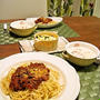 自家製ミートソースススパゲティ＆米粉シチュー