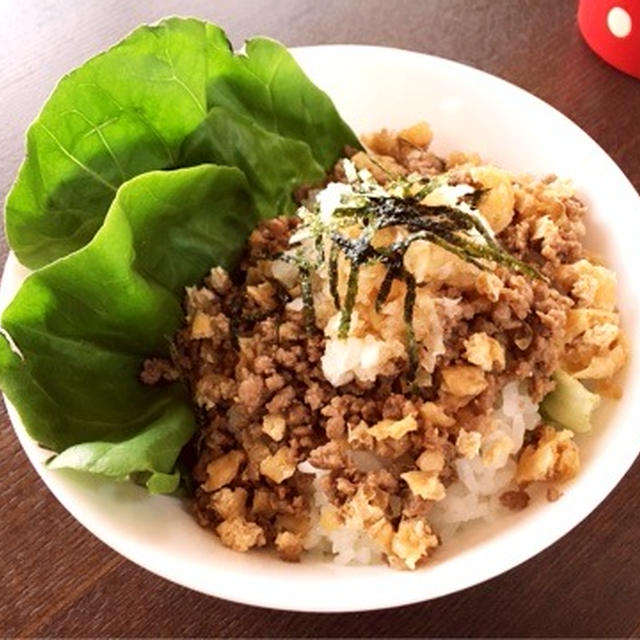 暑くなる季節に　さっぱりそぼろ丼