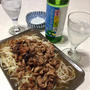 すだち酒とラムのみそ焼き