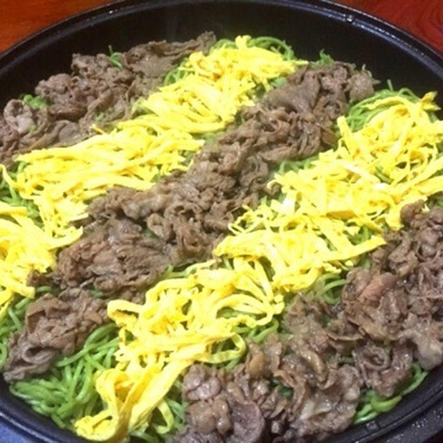 「塩ジャン」で簡単♪ホットプレート瓦そば☆