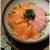 ぶりとサーモン丼　と　お揚げのピッツァ