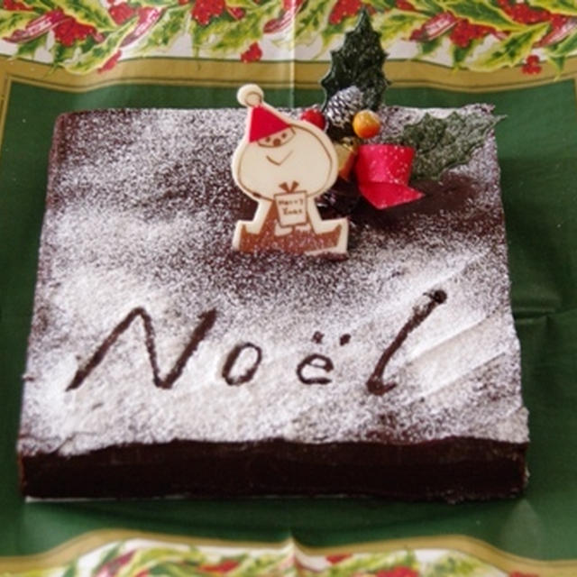 ガナッシュのノエルケーキ☆チョコレートのクリスマスケーキ
