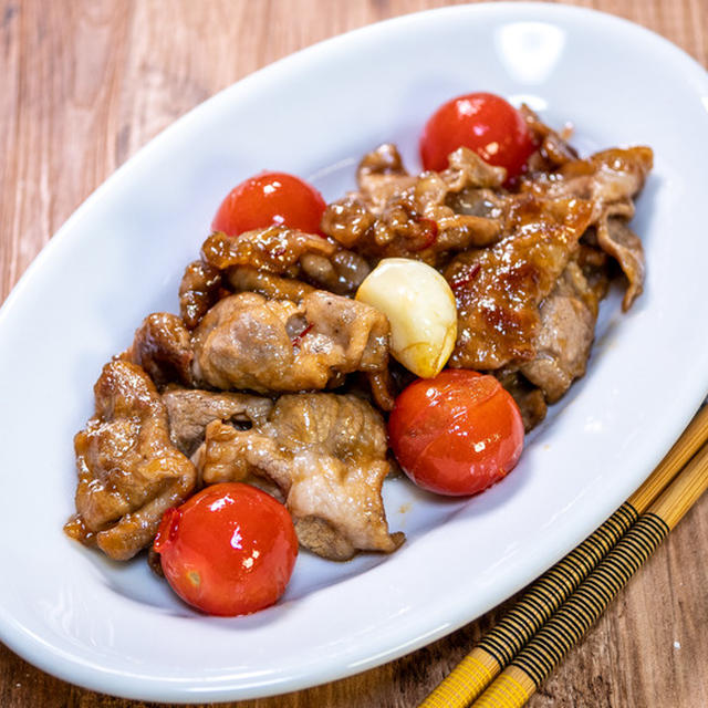 ちょっとの酸味が美味しい「豚かたロース肉の酢醤油炒め」&「やっぱり美味しいラーメン　麺麓」