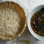 そうめん?　茄子のつけ汁