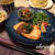 豆腐ステーキ。粒マスタードソース♪かぼす添え