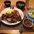 ヘレとんかつ＆茄子フライの晩ご飯　と　しずく写真に挑戦♪