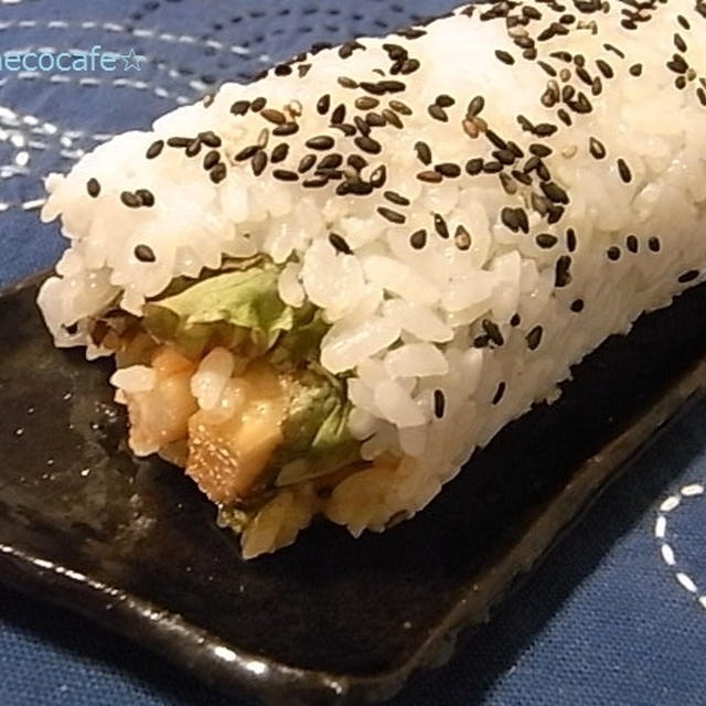 豚肉と長芋のピリ辛太巻き