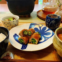 野菜の肉巻き しょうが照り焼き