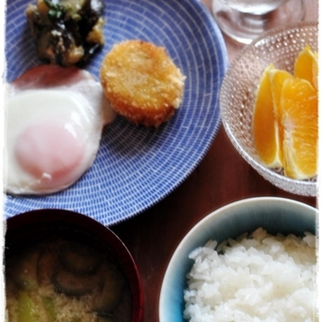 肉じゃがおからコロッケ弁当（わっぱ）とおやすみ♪らん丸さん