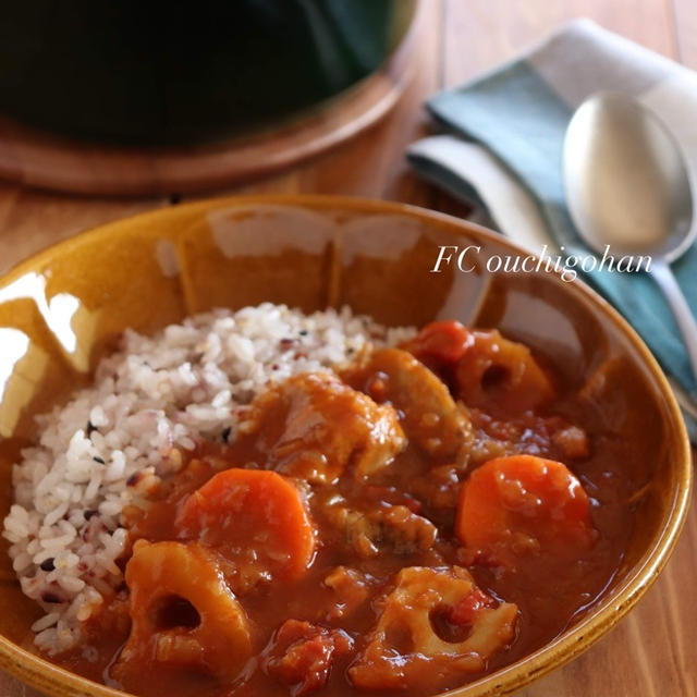 ストウブで♡根菜チキンカレー