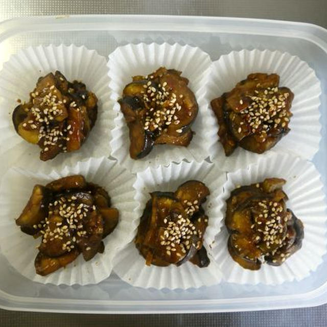 【冷凍ストック】茄子のピリ辛味噌炒め♪