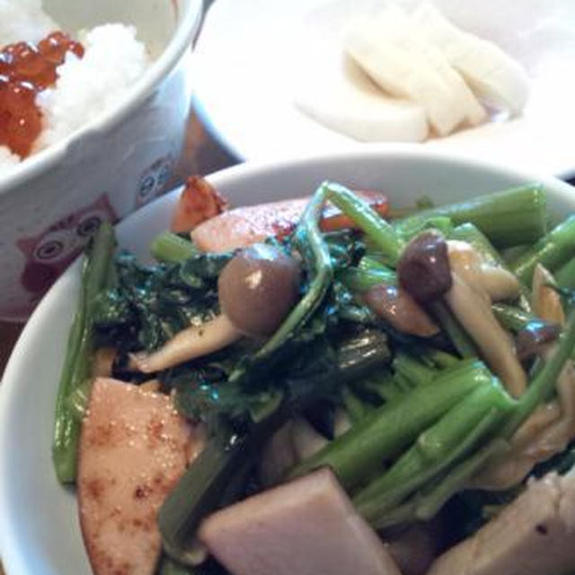 朝のちゃちゃっと惣菜(緑野菜)