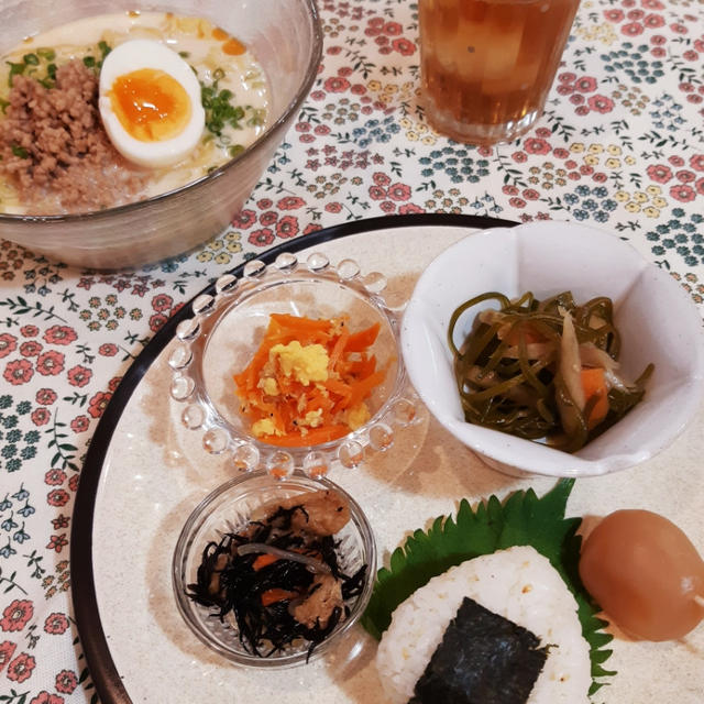冷やし豆乳坦々麺＆プチプレート