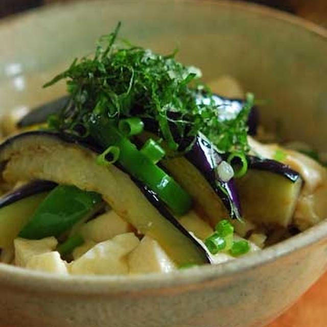 豆腐と茄子のぶっかけ素麺