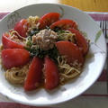 トマトの冷製スパゲッティ（ツナシソのせ） by 彩月satsukiさん