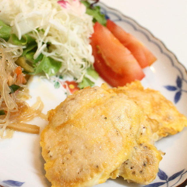 チキンピカタで晩御飯