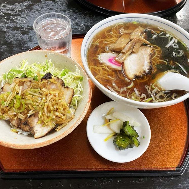 叉焼丼＋ラーメンを食べる 〜得々セットA・町中華〜