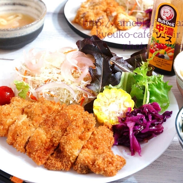 夜カフェ☆サクサクチキンカツの夜ごはん
