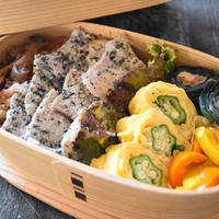 【ぐんまクッキングアンバサダー】豚のごま塩焼き肉丼。味付け簡単忙しい朝にすぐできるお弁当。