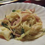 ハム・たまご・かいわれのパスタサラダ　ありもんで(^^ゞ