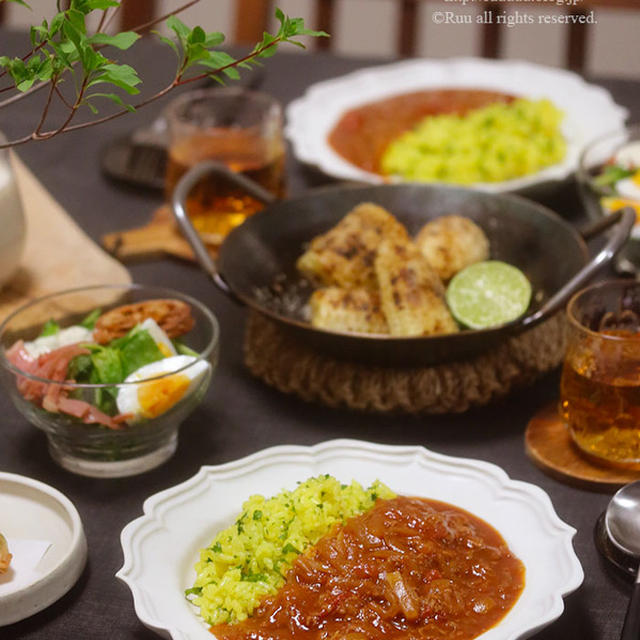 【献立】ハヤシライスの晩ご飯と、ミートボールパスタの晩ご飯と。