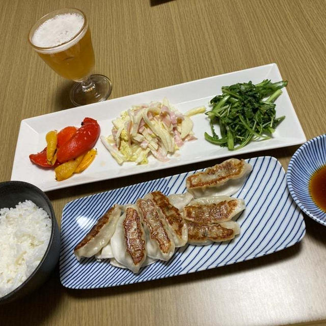 49円餃子メインの晩御飯♪