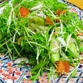 水菜とナッツのサラダ