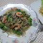 菜の花と海老の春色パスタ♪