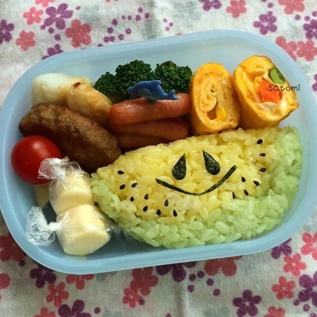 2015/05/28　幼稚園弁当☆夏を先取り!!　スイカ　キャラ弁ヽ(*´∀｀)ノ