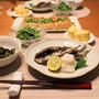 『シシャモの胡麻焼き』の献立。