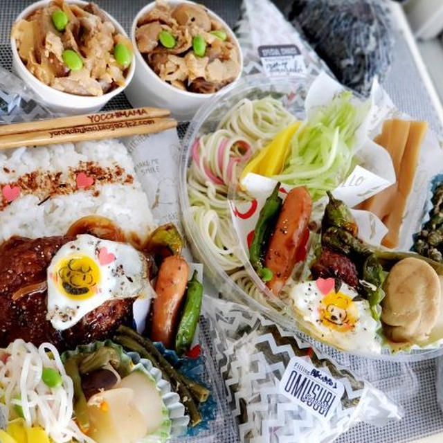 麺弁当＆丼弁当＆コンビニ風おにぎり♪＆スヌーピー＆チャーリーブラウン編♪