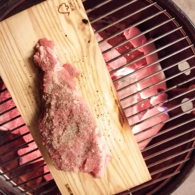 【BBQ】Wood Plank（ウッドプランク）で作るグリルステーキ。Anovaで低温調理で作るよりうまいじゃないか！！